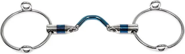 Trust Gebiss für Pferde Sweet Iron Wideport mit freiem Ring in Blau aus Edelstahl – Bild 1 von 1