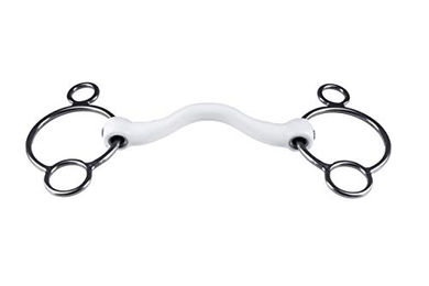 Produktbild von Trust Inno Sense-2,5 Ring-Port Trense für Pferde aus Kunststoff in Weiß Medium 20mm 13,5 cm