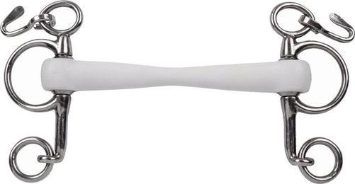 Produktbild von Trust Inno Sense Baby Pelham Flexi Soft Gebiss aus Kunststoff in Weiß 13,5 cm