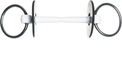 Trust Inno Sense Bradoon Flexi Soft-14 Gebiss mit 2 Ringen für Pferde in Silber und Weiß – Bild 1 von 1