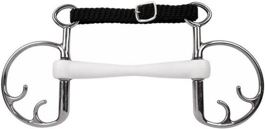 Trust Inno Sense Kimblehook Flexi Soft20 Gebiss für Pferde aus Kunststoff in Silber 14,5 cm – Bild 1 von 1