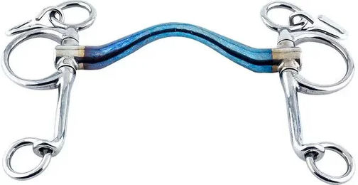 Trust Pelham Gebiss für Pferde aus Sweet Iron in Blau Medium Port – Bild 1 von 1