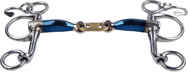 Trust Pelham Gebiss für Pferde Baby Dr Bristol aus Sweet Iron in Blau – Bild 1 von 1