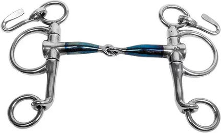 Trust Pelham Gebiss für Ponys aus Sweet Iron mit blauem Element – Bild 1 von 1