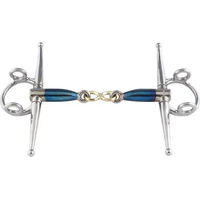 Produktbild von Trust Schenkeltrense Sweet Iron Full Cheek Gag French Link Blau Metall Größe 16