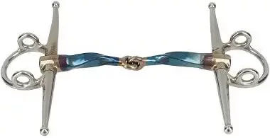 Trust Schenkeltrense Sweet Iron Full Cheek Gag Slow Twist Jointed Blau 16 – Bild 1 von 1