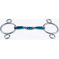 Produktbild von Trust Sweet Iron-3 Ring-Elliptical Gebiss aus Edelstahl Blau 13,5 cm