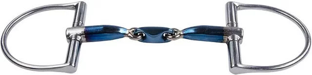 Trust Sweet Iron Dee Elliptical D-Ring Gebiss aus Edelstahl in Blau Größe 12 – Bild 1 von 1