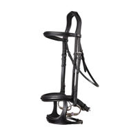 Produktbild von TRUST TR Paris Double Trense mit doppeltem Nasenriemen aus Leder in Schwarz