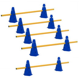 TRUTZHOLM Agility Hürden Set 15-teilig höhenverstellbar blau für Hundetraining und Koordination – Bild 1 von 9