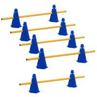 Produktbild von TRUTZHOLM Agility Hürden Set 15-teilig höhenverstellbar blau für Hundetraining und Koordination