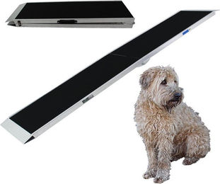 TRUTZHOLM Hunderampe klappbar aus Aluminium 215 cm Traglast 180 kg grau schwarz beschichtet - 215 cm – Bild 1 von 13