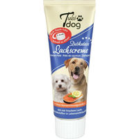 Produktbild von Tubidog Delikatess Lachscreme Paste für Hunde glutenfrei und sensitive 75 g