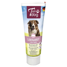 Produktbild von Tubidog Delikatess-Leberwurst für Hunde mit Schwein, getreidefrei und ohne Zucker, 75 g - 3 x 75 g
