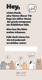 Türschild Wau-Hotel Emmy & Pepe – Bild 1 von 1