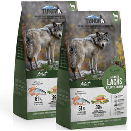 Produktbild von Tundra Atlantic Lachs Getreidefreies Hundefutter Sensitive Sparpaket 2 x 11,34 kg