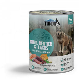 Tundra Hundefutter Nassfutter Rind Rentier Lachs Stückchen in Sauce Getreidefrei 12 x 800 g - 6 x 800 g – Bild 1 von 4