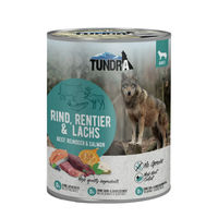 Produktbild von Tundra Hundefutter Rind Rentier und Lachs getreidefrei und ohne Zucker 12x800g