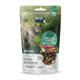 Tundra Hundesnack Active & Vital mit Ente, Lachs und Wild getreidefrei 100 g - 100 g – Bild 1 von 4