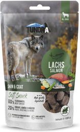 Produktbild von Tundra Hundesnack Skin und Coat Lachs mit hohem Fleischanteil für erwachsene Hunde 9x100g