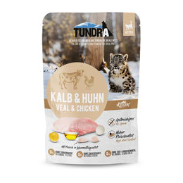 Produktbild von Tundra Katzen Nassfutter Kitten Kalb & Huhn mit hohem Fleischanteil 16x85g