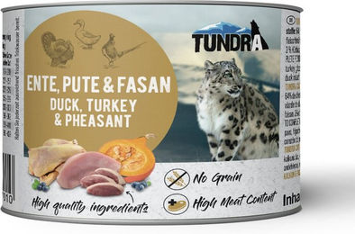 Produktbild von Tundra Katzenfutter Adult Ente Pute Fasan mit hohem Fleischanteil 6x200g - 6 x 200 g
