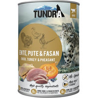 Produktbild von Tundra Katzenfutter Adult Ente Pute Fasan mit hohem Fleischanteil 6x400g - 6 x 400 g