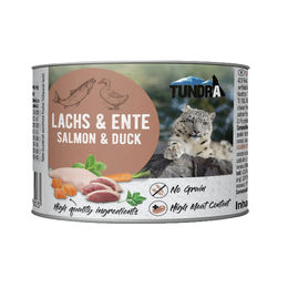 Produktbild von Tundra Katzenfutter Adult Lachs & Ente mit hohem Fleischanteil 6x200g