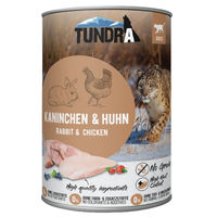 Produktbild von Tundra Katzenfutter Kaninchen & Huhn Adult mit hohem Fleischanteil 6x400g