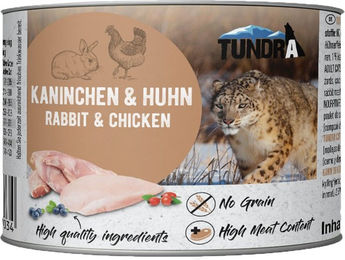 Produktbild von Tundra Katzenfutter Kaninchen & Huhn mit hohem Fleischanteil für adulte Katzen 6x200g - 6 x 200 g