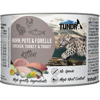 Produktbild von Tundra Katzenfutter Kitten Huhn Pute und Forelle mit hohem Fleischanteil 6x200g - 6 x 200 g