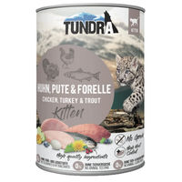 Produktbild von Tundra Katzenfutter Kitten Huhn Pute und Forelle mit hohem Fleischanteil 6x400g