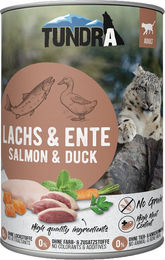 Produktbild von Tundra Katzenfutter Lachs und Ente Adult mit hohem Fleischanteil 6x400g - 6 x 400 g
