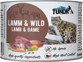 Produktbild von Tundra Katzenfutter Lamm & Wild für erwachsene Katzen mit hohem Fleischanteil 6x200g - 6 x 200 g