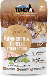 Produktbild von Tundra Katzenfutter Pouch Kaninchen und Forelle Adult 16x85g mit hohem Fleischanteil - 16 x 85 g