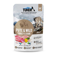 Produktbild von Tundra Katzenfutter Pute & Wild Adult Pouch mit hohem Fleischanteil 16x85g