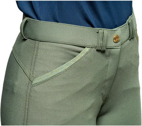 Produktbild von Tupila Reithose Mid Grip für Mädchen Flags&Cup in Grün aus Nylon