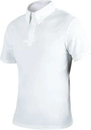 Produktbild von Turnier-Poloshirt Equestrian Stockholm Divine Motion für Herren in Weiß Größe XS