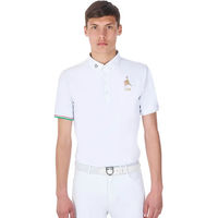Produktbild von Turnier-Poloshirt Equestro X Fise Reitshirt für Herren in Weiß Größe L