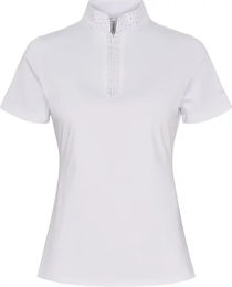 Produktbild von Turnierpolo Equipage Alexis Damen Reitshirt Weiß XXL