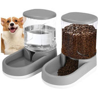 Produktbild von TUWENA 2-in-1 Automatischer Futterspender und Wasserspender für Hunde und Katzen 3,8 l Grau