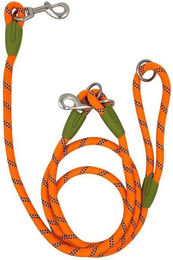 TUWENA Hundeleine aus Nylon mit Reflektierung, verstellbare Führleine für mittelgroße und große Hunde, 2,4m, Orange – Bild 1 von 3