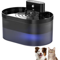 Produktbild von TUWENA Katzen Trinkbrunnen kabellos mit Bewegungsmelder 2,2L Schwarz aus Kunststoff