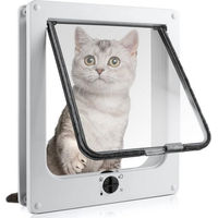 Produktbild von TUWENA Katzenklappe mit 4-Wege-Magnetverschluss wetterfest für Innen- und Außentüren aus Kunststoff