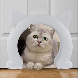 TUWENA Katzenklappe XL Haustiertür aus Kunststoff für Katzen und kleine Hunde für den Innenbereich – Bild 1 von 2