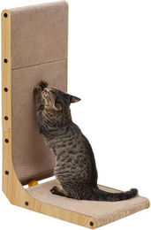 TUWENA L-förmiges Kratzbrett aus Kratzpappe für Katzen 68 cm hoch – Bild 1 von 2
