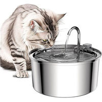 Produktbild von TUWENA Trinkbrunnen für Katzen aus Edelstahl in Silber