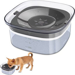 TUWENA Wassernapf für Hunde aus Kunststoff auslaufsicher und tropffrei 2L Transparent – Bild 1 von 5