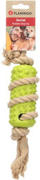Twirly Stick Kauspielzeug Flamingo aus Gummi mit Seil Grün Größe S 25x6,5x6,5cm – Bild 1 von 3