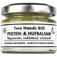 Produktbild von Two Hands BIO Pfoten- und Hufbalsam mit Bio-Calendula und Bio-Kamille vegan 50g Glas